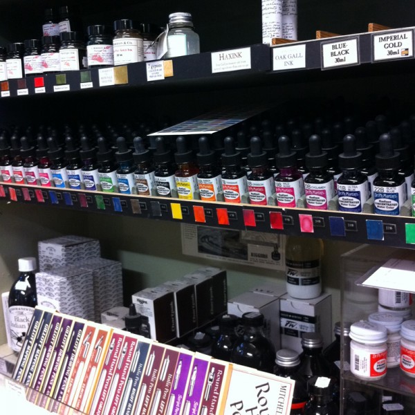 Calligraphy supplies at Green and Stone