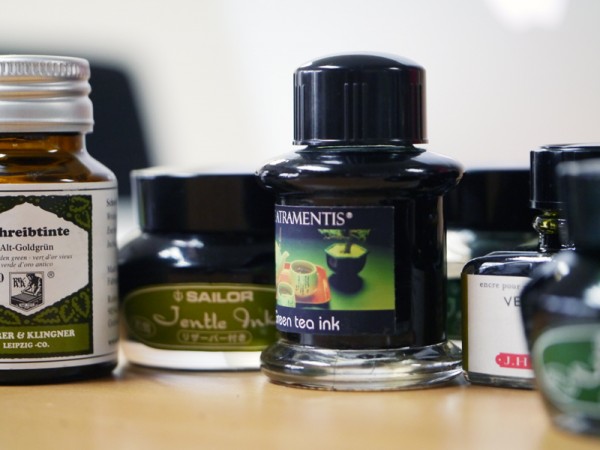 A gaggle of green inks