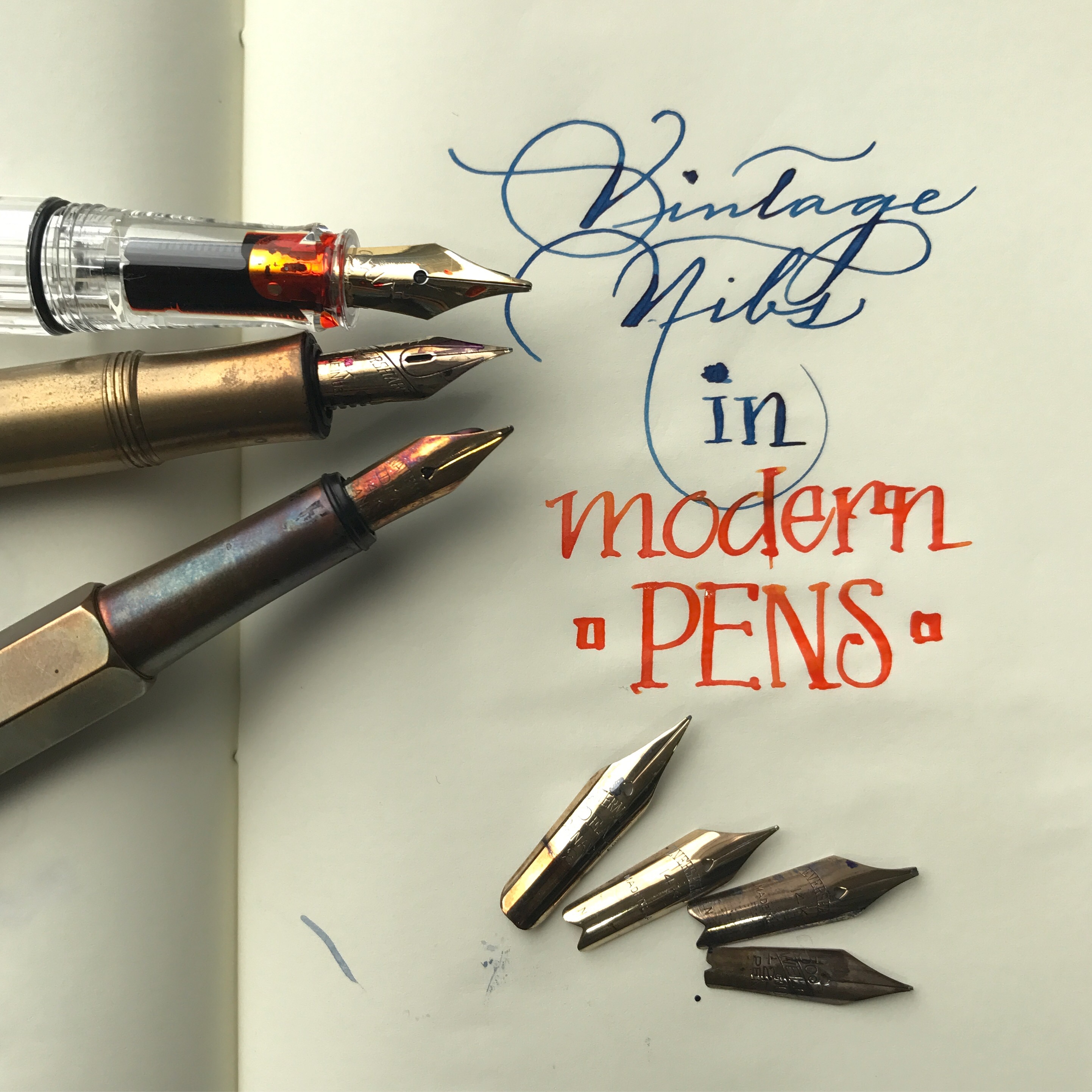Vintage nibs in modern pens 