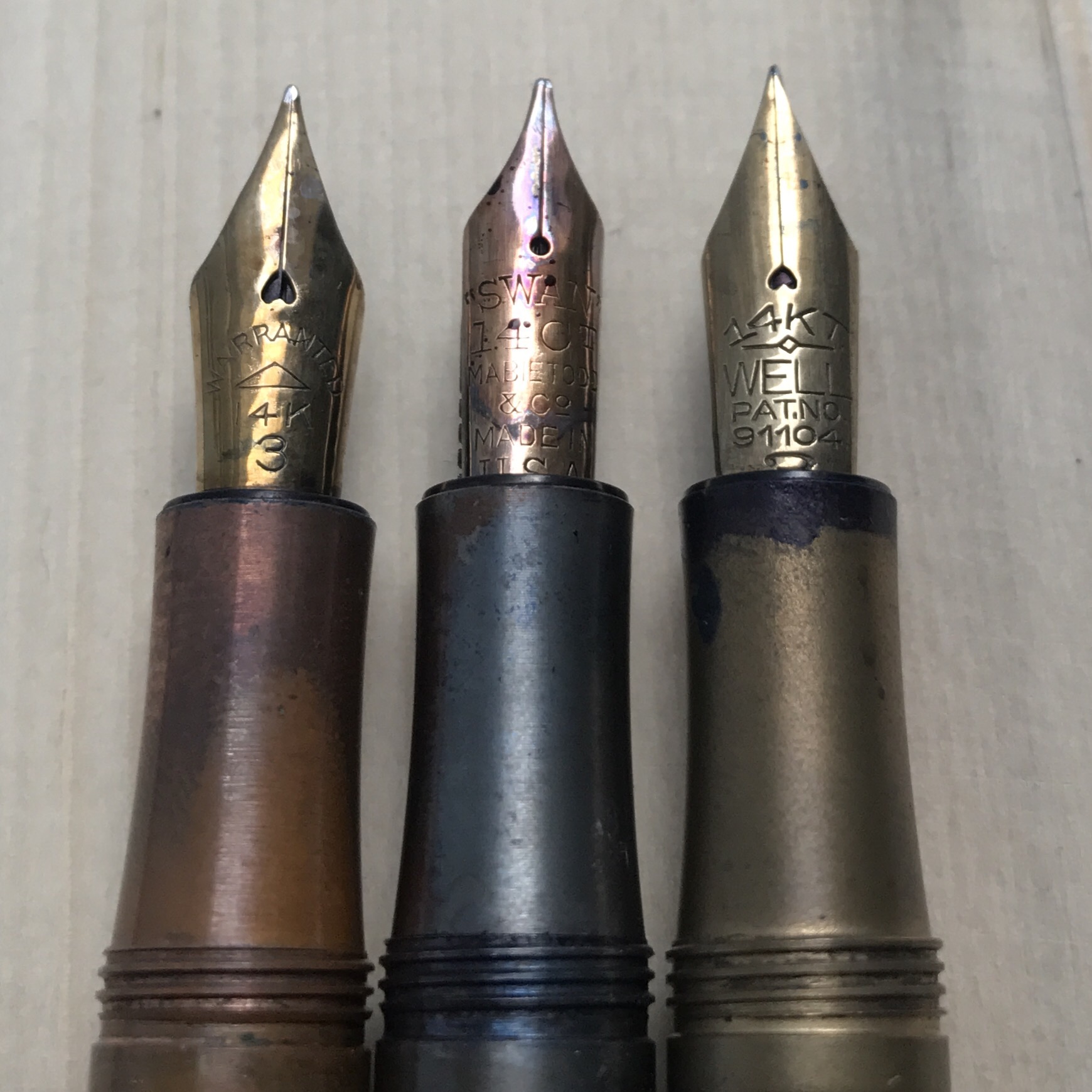 Vintage nibs in Kaweco Lilliput pens