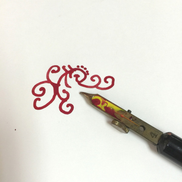Mixing ink in the pen itself